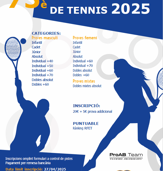 Torna el social de tenis del club!