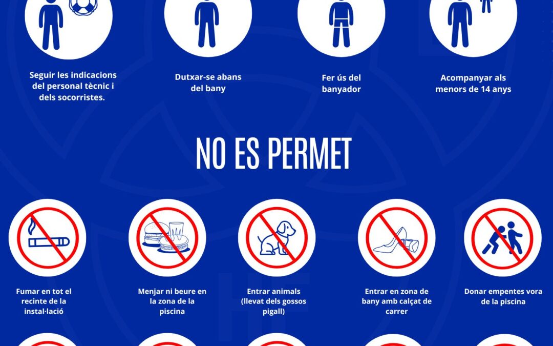 Recordatori sobre la normativa d’ús de la piscina