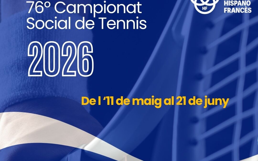 Obrim les inscripcions del 76º Campionat Social de Tennis